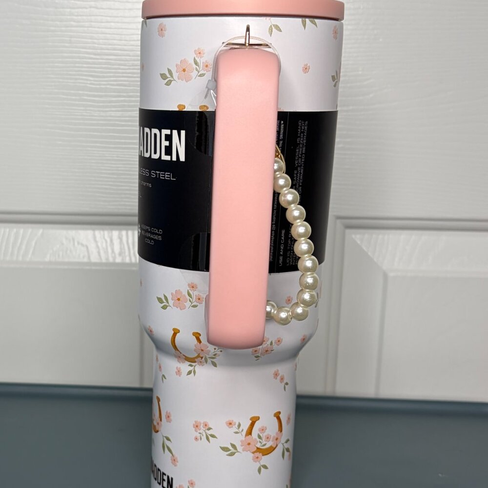Steve Madden 40oz Insulated Stainless Steel Tumbler Western Theme Cup w/ Handle - Picture 3 of 5